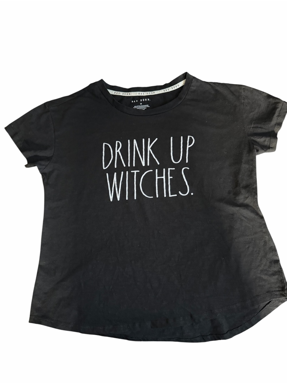 Rae Dunn Black Kids' Tee with 'Drink Up Witches.' Graphic